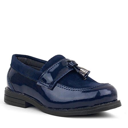 Rakerplus Lacivert Rugan Loafer Erkek Bebek Ayakkabı