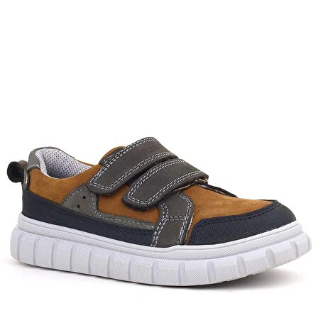 Rakerplus Hakiki Deri Taba Cırtlı Çocuk Günlük Spor Okul Ayakkabı