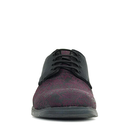 Rakerplus Bordo Siyah Bağcıklı Takım Elbise Klasik Çocuk Ayakkabı