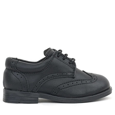 Rakerplus Titan Siyah Mat Bağcıklı Erkek Bebek Ayakkabı