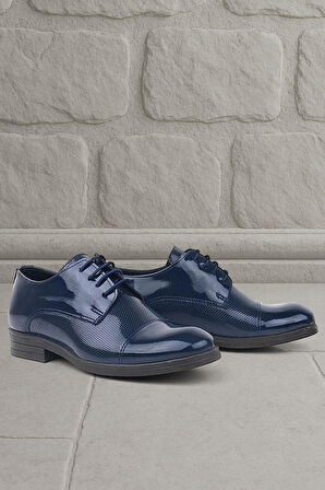 Rakerplus Lacivert Rugan Oxford Bağcıklı Klasik Çocuk Ayakkabı