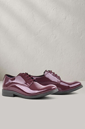 Rakerplus Bordo Rugan Bağcıklı Oxford Çocuk Okul Ayakkabısı