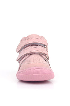 Rakerplus Raya Hakiki Deri Pembe Cırtlı Kız Bebek Bot