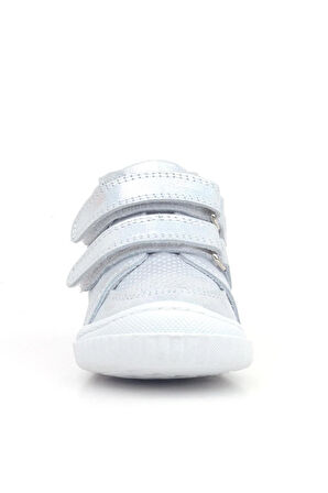 Rakerplus Raya Hakiki Deri Gümüş Simli Cırtlı Kız Bebek Bot