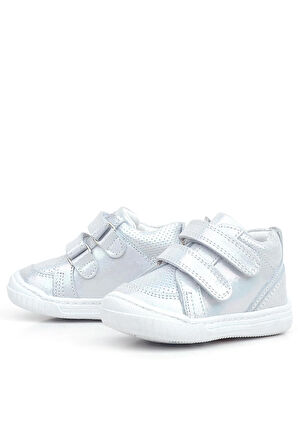 Rakerplus Raya Hakiki Deri Gümüş Simli Cırtlı Kız Bebek Bot