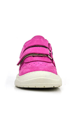 Rakerplus Schaggy Hakiki Deri Fuşya Mavi Bebek Spor Ayakkabı