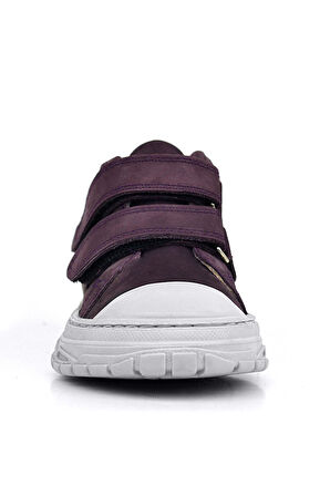 Rakerplus Tails Hakiki Deri Mor Cırtlı Çocuk Spor Bot