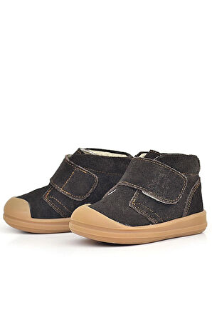 Rakerplus Yoohoo Hakiki Deri Kahverengi Cırtlı Unisex Bebek Bot