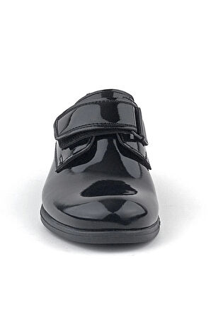 Rakerplus Siyah Rugan Cırt Cırtlı Oxford Çocuk Okul Ayakkabısı