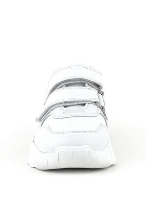 Rakerplus Hakiki Deri Beyaz Yüksek Tabanlı Kız Çocuk Sneakers Ayakkabı