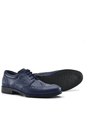 Rakerplus Titan Lacivert Mat Bağcıklı Erkek Genç Okul Ayakkabı