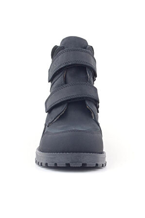 Rakerplus Pixel Hakiki Deri Siyah Nubuk Cırtlı Erkek Çocuk Bot