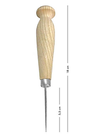 10 Cm Ahşap Saplı Biz Deri El Aleti