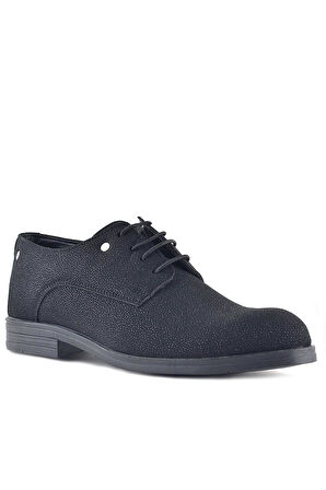 Rakerplus Siyah Simli Bağcıklı Metal Detaylı Klasik Çocuk Ayakkabı