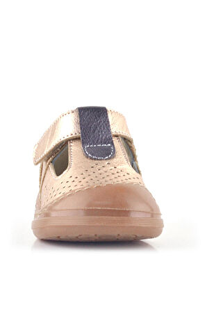 Rakerplus Shaun Hakiki Deri Bakır Cırtlı Anatomik Kız Bebek Sandalet