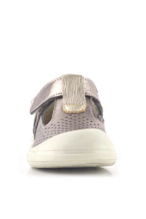 Rakerplus Shaun Hakiki Deri Altın Cırtlı Anatomik Kız Bebek Sandalet