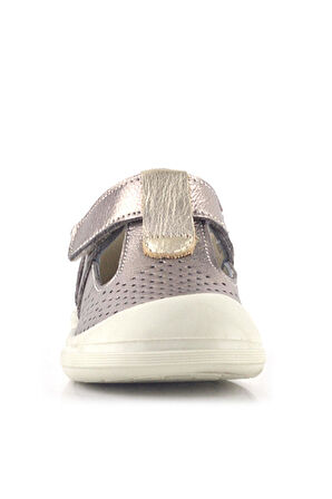 Rakerplus Shaun Hakiki Deri Altın Cırtlı Anatomik Kız Bebek Sandalet