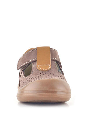 Rakerplus Shaun Hakiki Deri Kum Taba Cırtlı Anatomik Bebek Sandalet