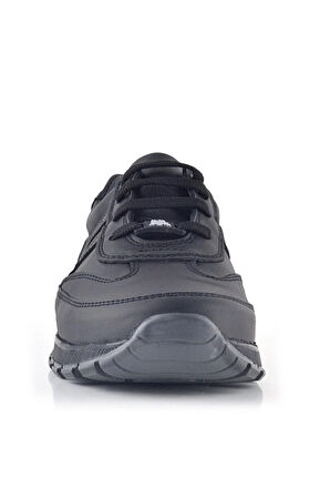 Rakerplus Hakiki Deri Siyah Bağcıklı Spor Günlük Ayakkabı
