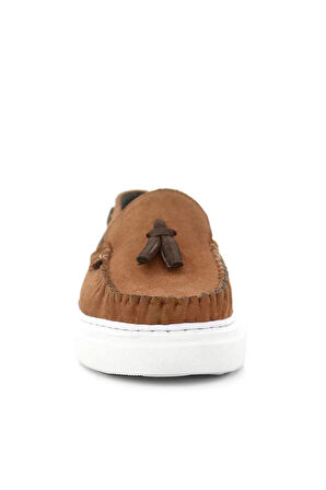 Rakerplus Taba Süet Erkek Çocuk Klasik Makosen Ayakkabı