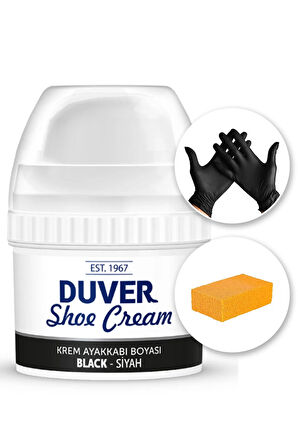 Duver Parlaklık Sağlayan Siyah Ayakkabı Boyası ve Boyama Seti