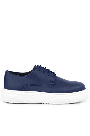 Rakerplus Derby Lacivert Mat Beyaz Taban Çocuk Klasik Ayakkabı