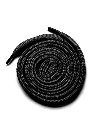 Siyah 1 cm Kalınlığında 1 Çift Yassı Spor Ayakkabı Bağcığı