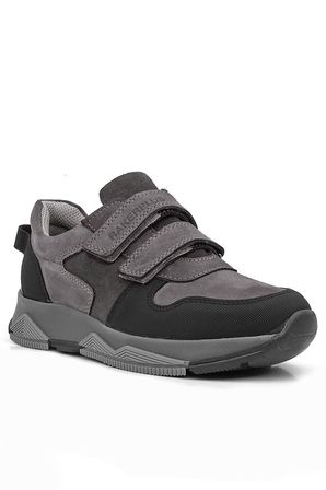 Rakerplus Hakiki Deri Gri Çocuk Sneakers Spor Ayakkabı
