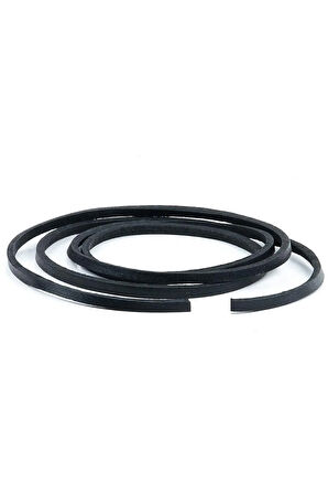 Hakiki Deri Siyah 5 MM 1 Çift 100 CM Ayakkabı Bağcığı