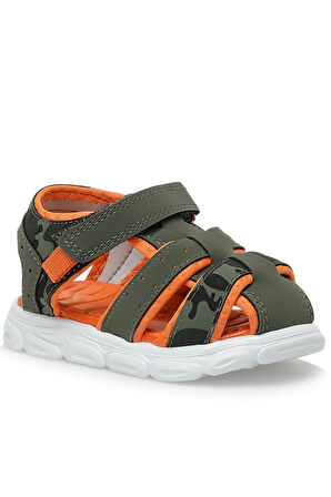 Rakerplus Haki Yeşil Kamuflaj Desenli Çocuk Sandalet