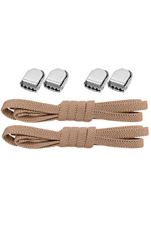 Akıllı Kilitli Ayarlanabilir 1 Çift Vizon 6 MM Lastik Pratik Bağcık
