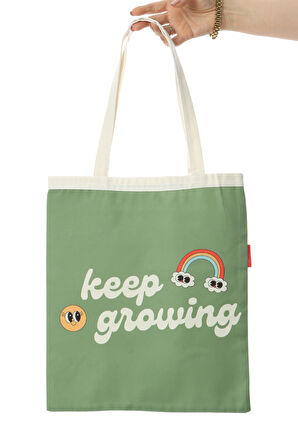 Baghashtag Keep Growing Baskılı Bez Çanta