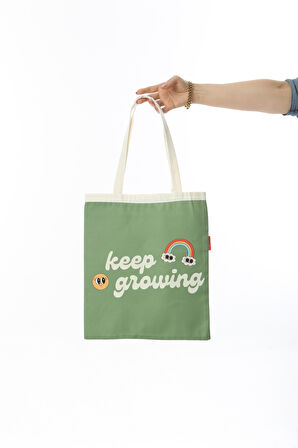 Baghashtag Keep Growing Baskılı Bez Çanta