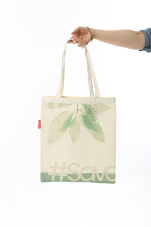 Baghashtag Save Green Baskılı Bez Çanta