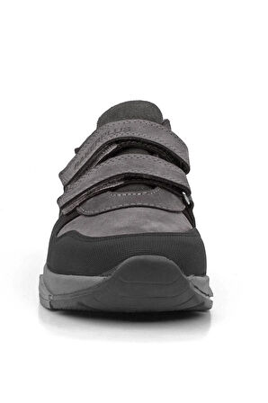 Rakerplus Hakiki Deri Gri Çocuk Sneakers Spor Ayakkabı