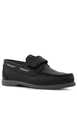 Rakerplus Simurg Hakiki Deri Siyah Erkek Çocuk Ayakkabı