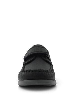 Rakerplus Simurg Hakiki Deri Siyah Erkek Çocuk Ayakkabı