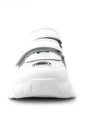 Rakerplus Tbons Özel Tasarım Hakiki Deri Beyaz Kız Çocuk Sneakers Ayakkabı