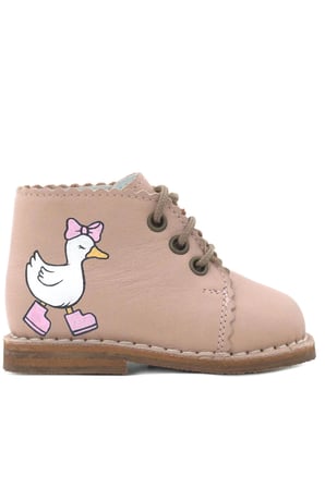 Rakerplus Tbons Özel Tasarım Handmade Hakiki Deri Pudra Kız Bebek Bot
