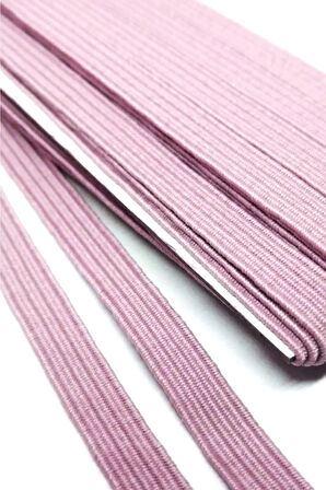 Pembe 6 mm 5 mt Dayanıklı Sert Yassı Elastik Şerit Lastik
