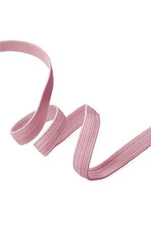 Pembe 12 mm 5 mt Dayanıklı Sert Yassı Elastik Şerit Lastik