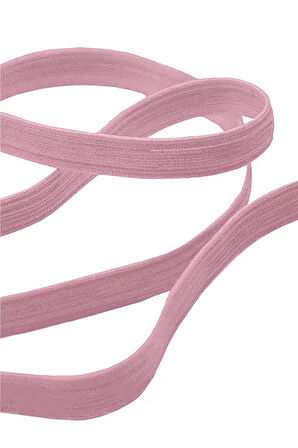 Pembe 12 mm 5 mt Dayanıklı Sert Yassı Elastik Şerit Lastik