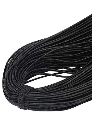 Siyah 5 Metre 2 mm Yuvarlak Lastik