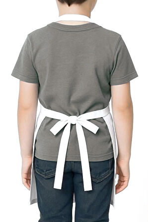 %100 Pamuk Beyaz 58x56 cm Çocuk Mutfak ve Sanat Önlüğü