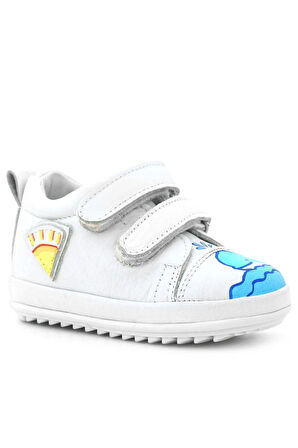 Rakerplus Tbons Özel Tasarım Scrat Hakiki Deri Beyaz İlk Adım Ayakkabısı
