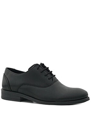 Rakerplus Smokin Siyah Mat Bağcıklı Çocuk Klasik Ayakkabısı