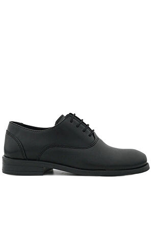 Rakerplus Smokin Siyah Mat Bağcıklı Çocuk Klasik Ayakkabısı