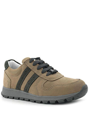 Rakerplus Hakiki Deri Kum Fermuarlı Bağcıklı Erkek Çocuk Spor Okul Ayakkabı