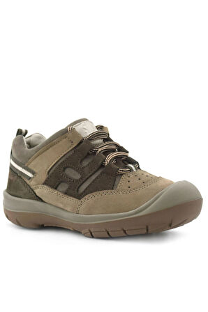Rakerplus Hakiki Deri Vizon Kahverengi Bağcıklı Çocuk Outdoor Ayakkabı