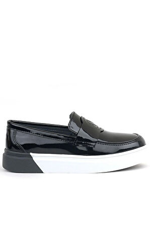 Rakerplus Siyah Rugan Çocuk Klasik Ayakkabı